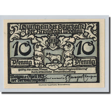 Banknote, Germany, Wohlau, 10 Pfennig, manoir, 1921, 1921-04-01, UNC(63)
