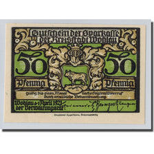 Banknote, Germany, Wohlau, 50 Pfennig, Eglise, 1921, 1921-04-01, UNC(63)
