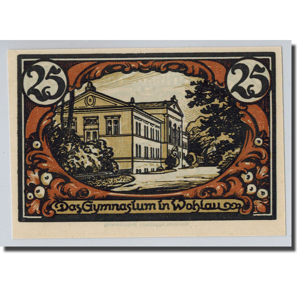 Banknote, Germany, Wohlau, 25 Pfennig, manoir, 1921, 1921-04-01, UNC(63)