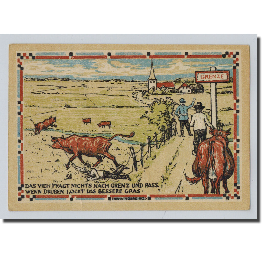Banconote, Germania, Lutzhoft, 50 Pfennig, paysage, 1920, 1920-07-01, SPL