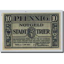 Banknot, Niemcy, Trier, 10 Pfennig, Ecusson, 1920, 1920-06-01, UNC(63)