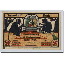 Banknote, Germany, Thale a.Harz Stadt, 50 Pfennig, personnage, 1921, UNC(63)