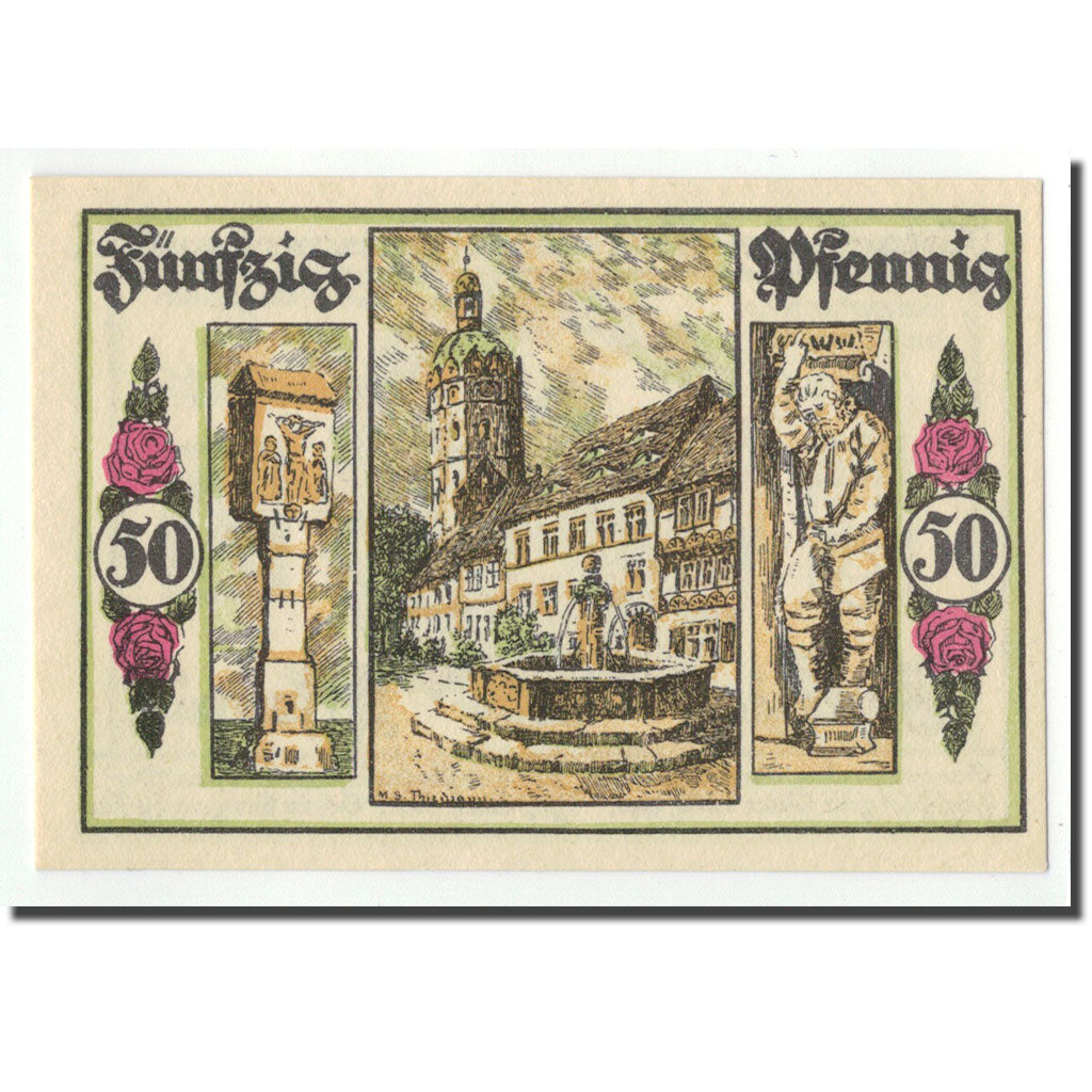 Billet, Allemagne, Sangerhausen, 50 Pfennig, place, 1921, 1921-03-26, SPL