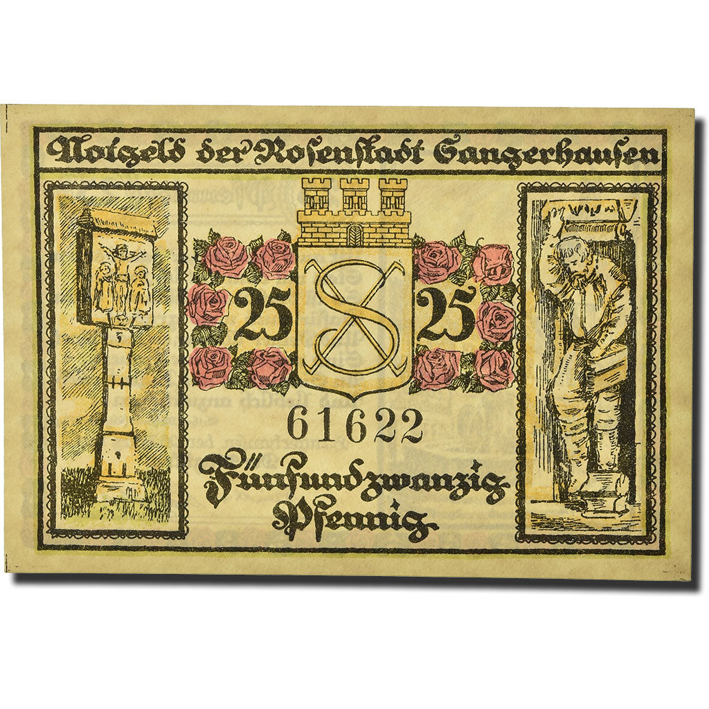 Banknote, Germany, Sangerhausen, 25 Pfennig, Ecusson, 1921, 1921-03-26, UNC(63)