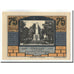 Banknote, Germany, Striegau, 75 Pfennig, Monument, 1921, UNC(63), Mehl:1284.1