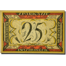 Banknote, Germany, Twistringen, 25 Pfennig, personnage, 1921, 1921-09-01