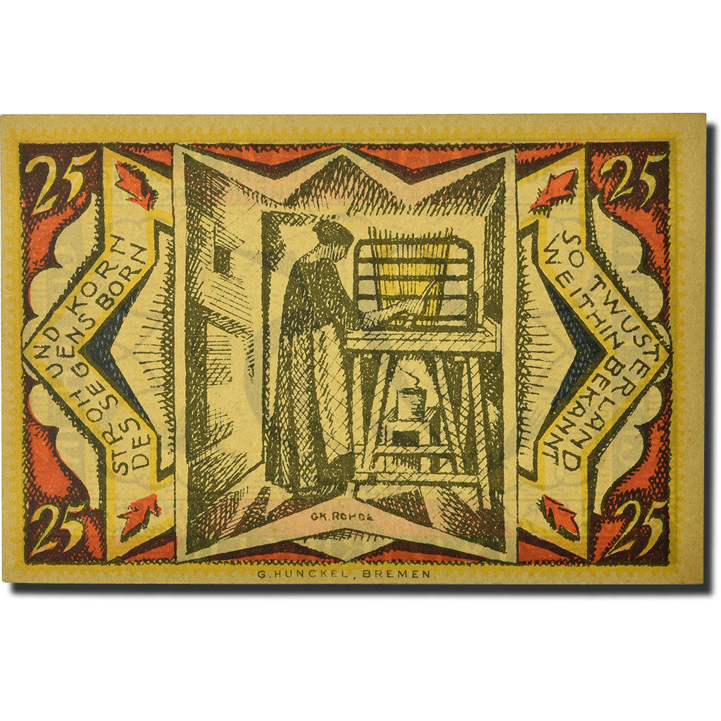 Banknote, Germany, Twistringen, 25 Pfennig, personnage, 1921, 1921-09-01