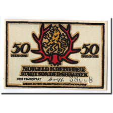 Banknote, Germany, Sondershausen, 50 Pfennig, personnage, O.D, UNC(63)