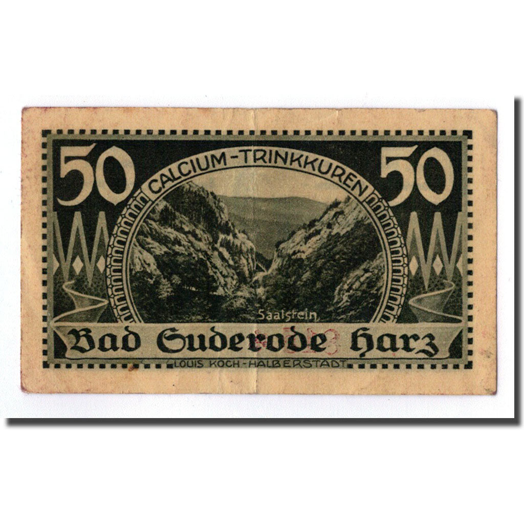 Banknote, Germany, Suderode im Harz, 50 Pfennig, paysage, 1921, 1921-05-13