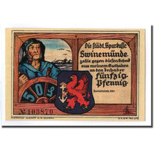Banknote, Germany, Swinemünde, 50 Pfennig, bateau, O.D, UNC(63), Mehl:1306.1