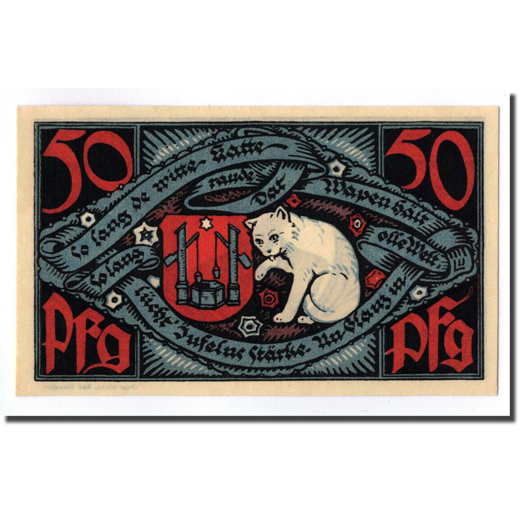 Banknote, Germany, Salzuflen Bad, 50 Pfennig, portrait, 1921, UNC(63)