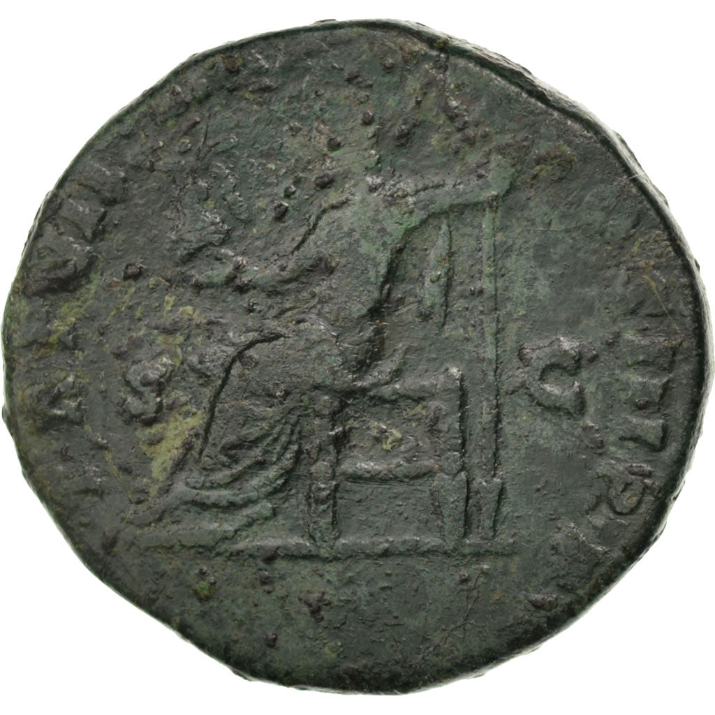 Antoninus Pius, Sestertius, Rome, MB+, Bronzo, RIC:322a