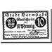 Biljet, Duitsland, Darmstadt, 10 Pfennig, place, 1920, 1920-12-15, SPL