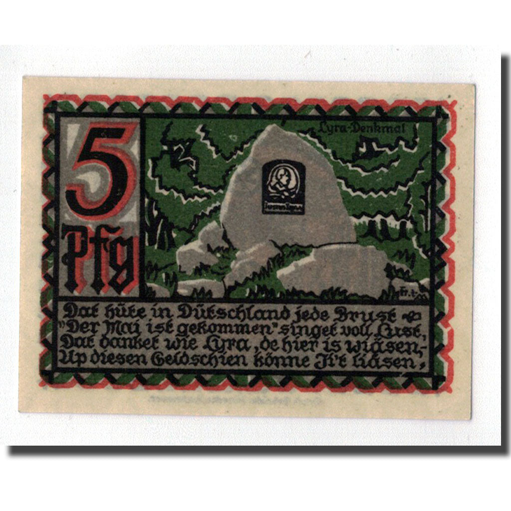 Banknote, Germany, Osnabruck, 5 Pfennig, personnage, 1921, UNC(63), Mehl:1032.1