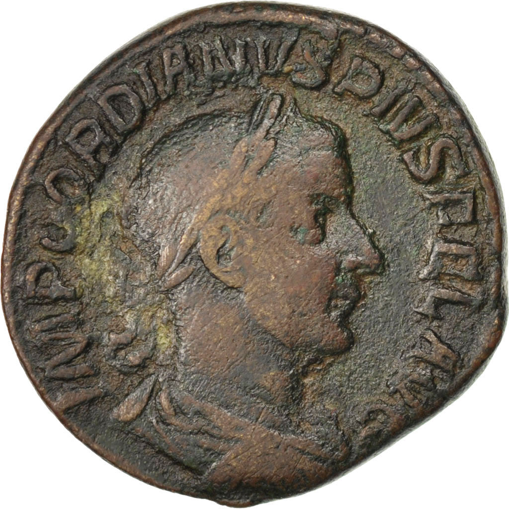 Gordian III, Sestertius, Rome, MB+, Bronzo, RIC:337a