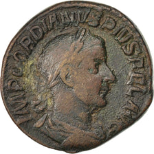 Gordian III, Sestertius, Rome, MB+, Bronzo, RIC:337a