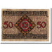Geldschein, Deutschland, Heilingenstadt, 50 Pfennig, personnage, 1919, UNZ-
