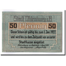 Banknote, Germany, Oldenburg, 50 Pfennig, manoir, 1921, 1921-04-01, UNC(63)