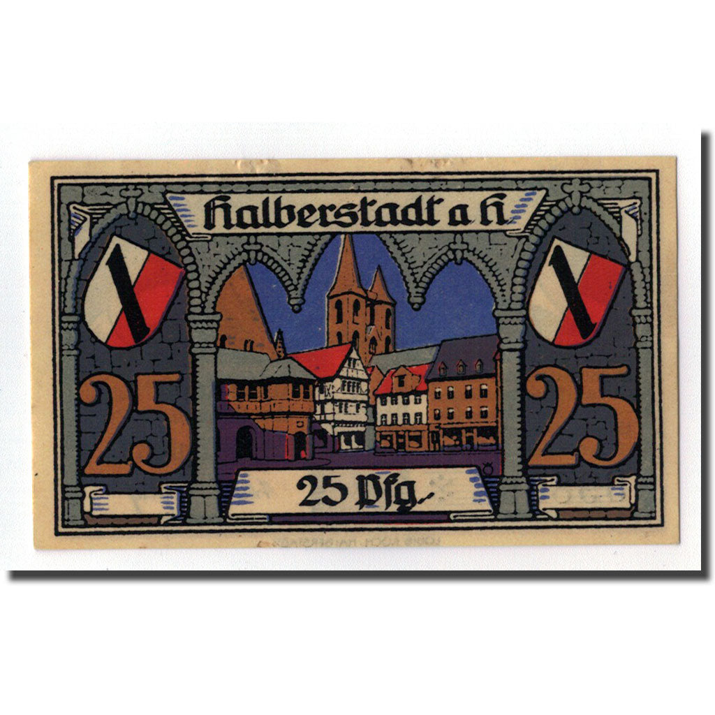 Banknote, Germany, Halberstadt, 25 Pfennig, paysage, 1920, 1920-11-02, UNC(63)