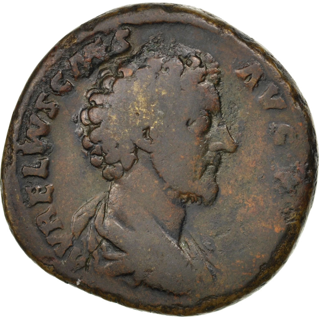 Marcus Aurelius, Sestertius, Rome, MB, Bronzo, RIC:1349