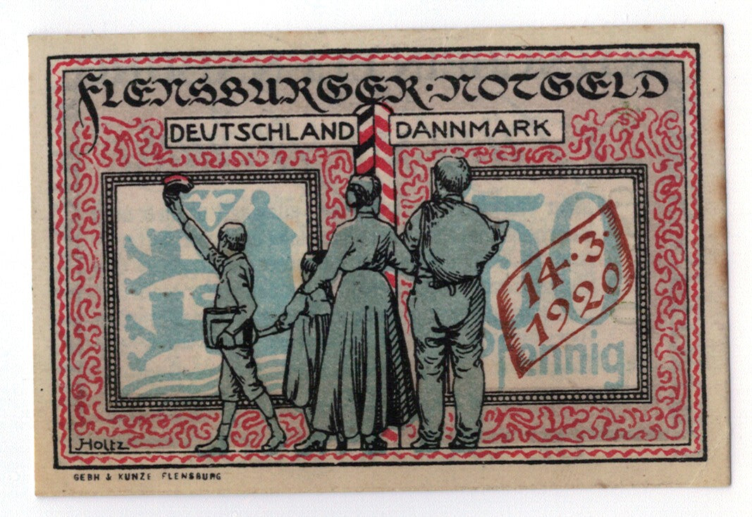 Banknote, Germany, Flensburg, 50 Pfennig, personnage, 1920, 1920-01-16, UNC(63)
