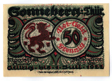 Banconote, Germania, Sonneberg, 50 Pfennig, personnage 3, 1921, 1921-07-01, SPL