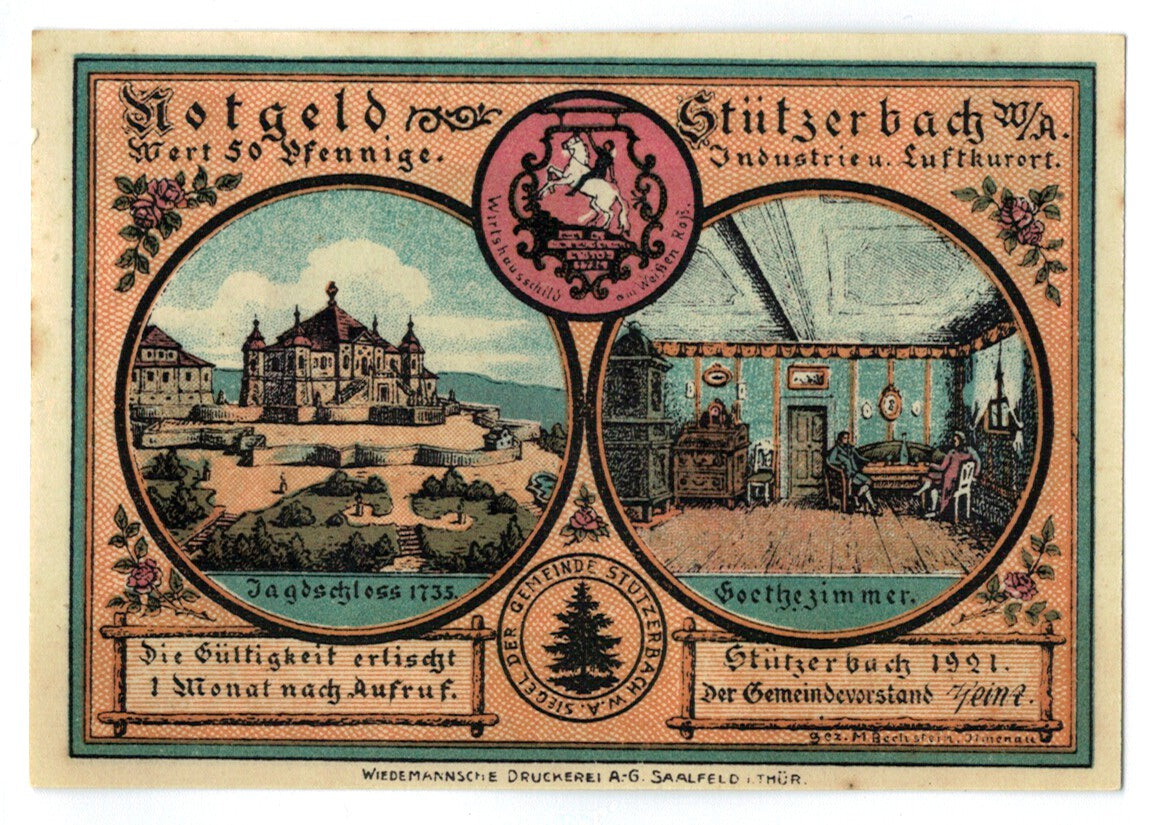 Banknote, Germany, Stuzerbach, 50 Pfennig, personnage 4, 1921, UNC(63)
