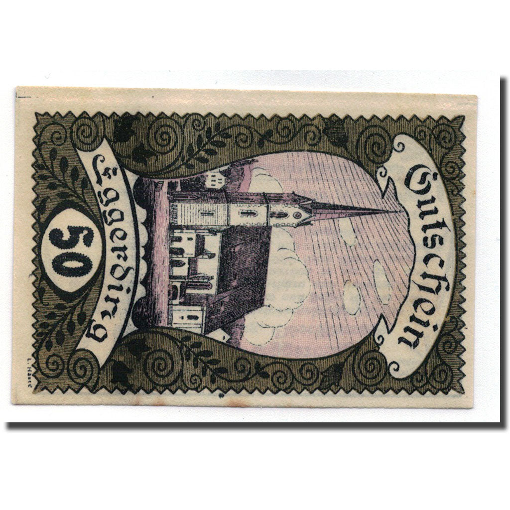 Banknote, Austria, Eggerding, 50 Heller, Eglise, 1920, 1920-05-11, UNC(63)