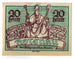 Banknote, Austria, Abtenau, 20 Heller, personnage, 1920, UNC(63)
