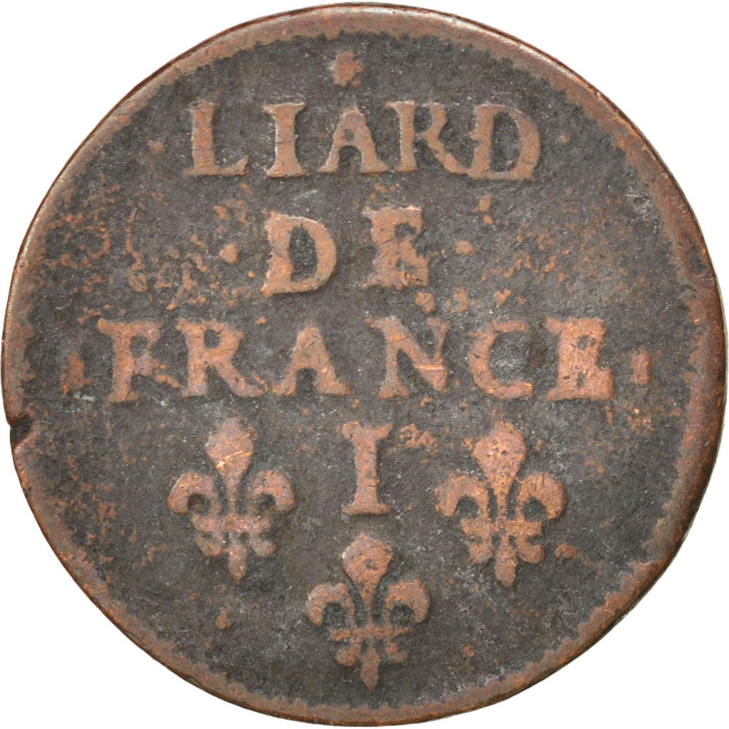 FRANCE, Liard de France au buste juvénile, deuxième type, Liard, 1657, Limoges, 