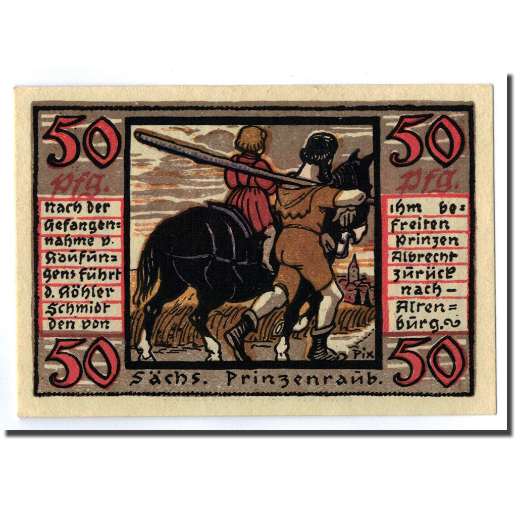 Banknote, Germany, Altenburg Stadt, 50 Pfennig, personnage 2, 1921, UNC(63)