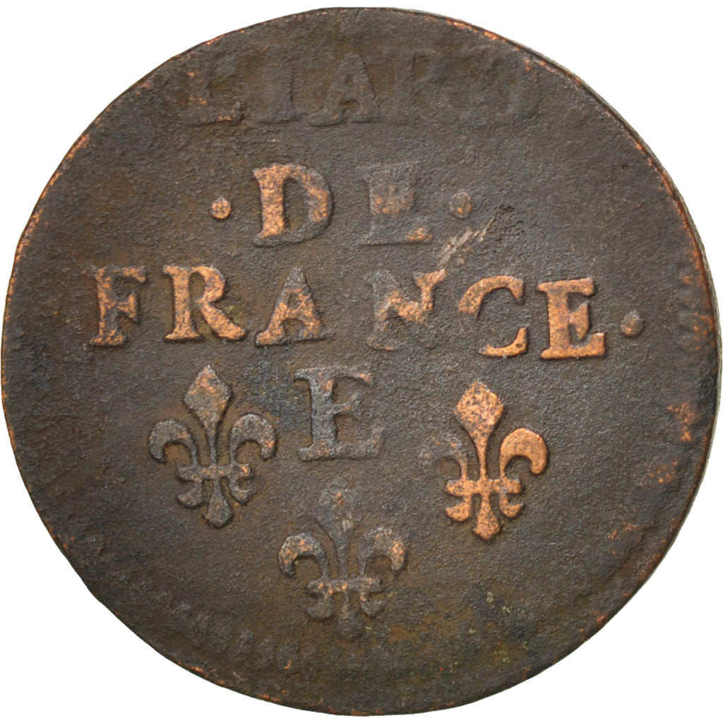 Louis XIV, Liard de France, 1656 E, Meung-sur-Loire, C2G 82