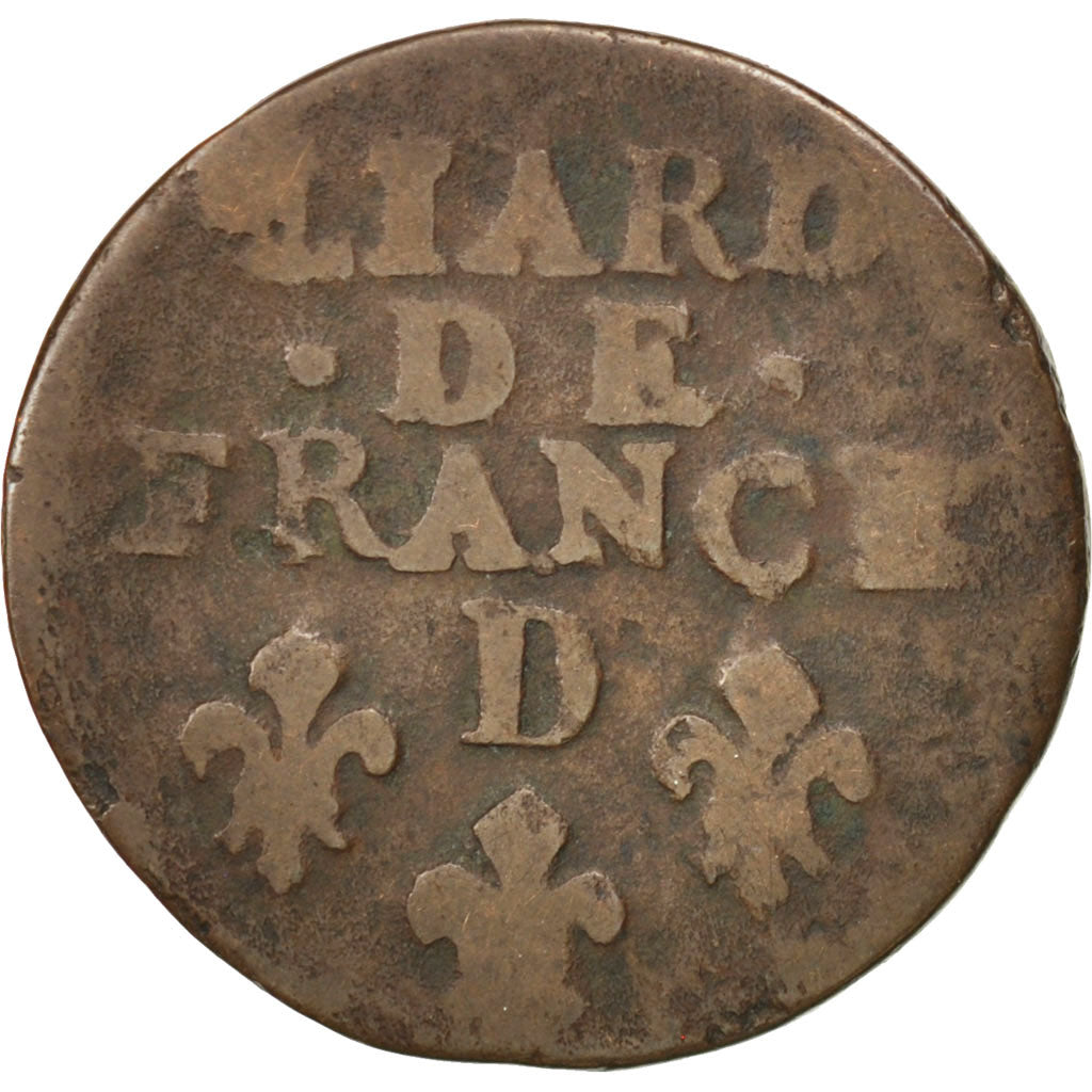 Louis XIV, Liard de France, 1695 D, Lyon, C2G 194