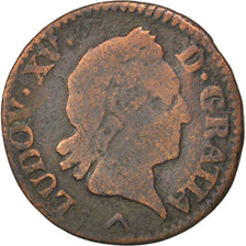 FRANCE, Liard à la vieille tête, Liard, 1770, Lille, KM #543.11, VG(8-10), Coppe