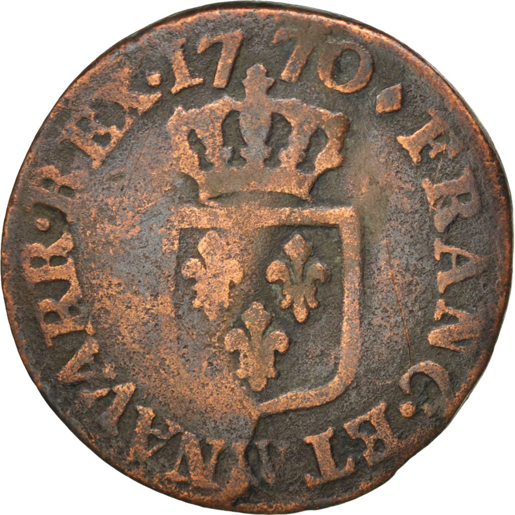 FRANCE, Liard à la vieille tête, Liard, 1770, Lille, KM #543.11, VG(8-10), Coppe