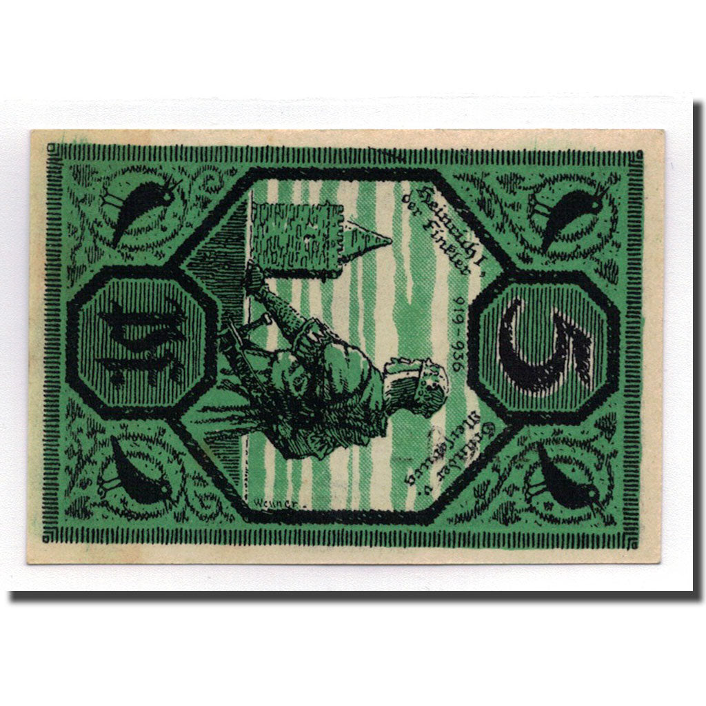 Banknote, Germany, Merseburg Stadt, 5 Pfennig, personnage, 1921, UNC(63)