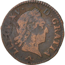 Francia, Louis XV, Liard à la vieille tête, Liard, 1770, Lille, MB, Rame, K...