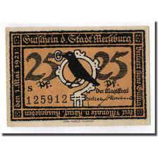 Banknote, Germany, Merseburg Stadt, 25 Pfennig, personnage, 1921, UNC(63)