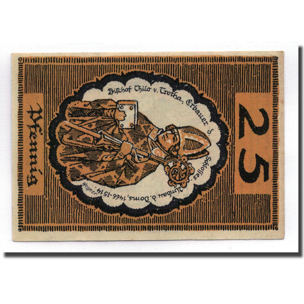 Banknote, Germany, Merseburg Stadt, 25 Pfennig, personnage, 1921, UNC(63)