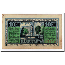 Banknote, Germany, Eisenberg Stadt, 10 Pfennig, fontaine, O.D, UNC(63)