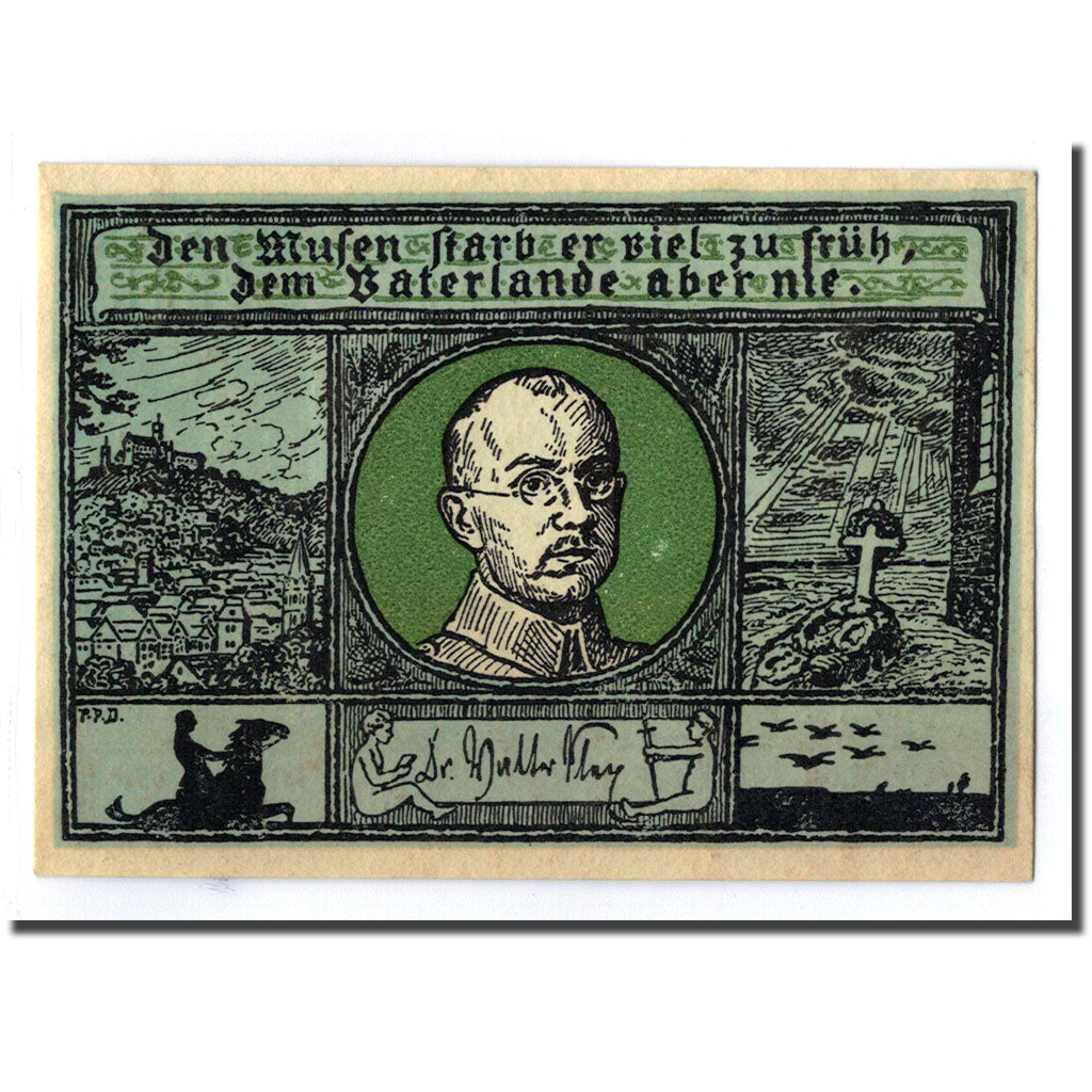 Banknote, Germany, Eisenach Stadt, 50 Pfennig, portrait, O.D, UNC(63)