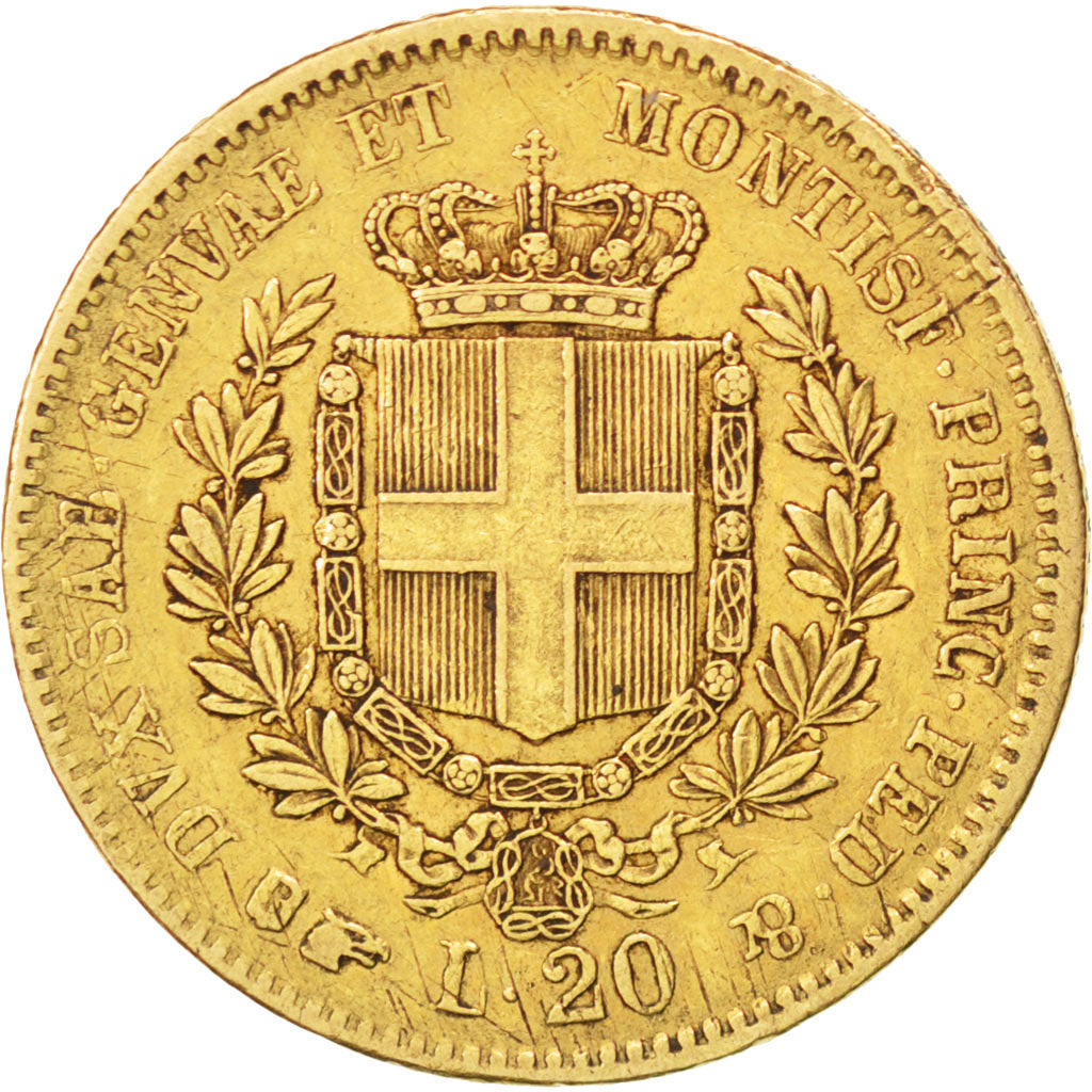 STATI ITALIANI, SARDINIA, Vittorio Emanuele II, 20 Lire, 1861, Torino, BB, Or...