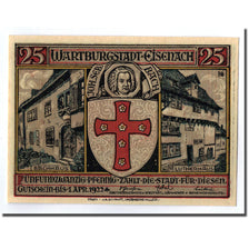 Biljet, Duitsland, Eisenach Stadt, 25 Pfennig, chevalier, 1922, 1922-04-01, SPL