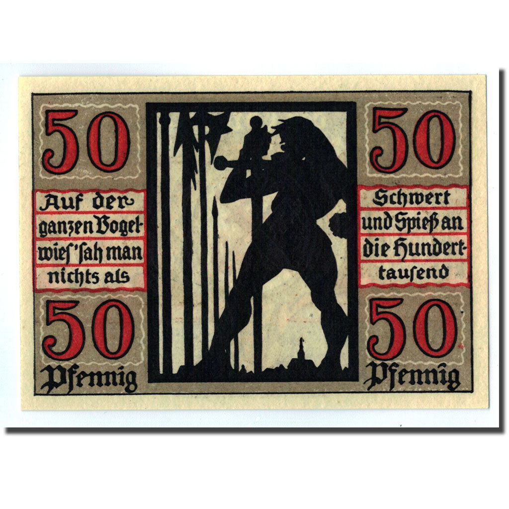 Banknote, Germany, Naumburg a.S. Stadt, 50 Pfennig, personnage 1, 1920, UNC(63)