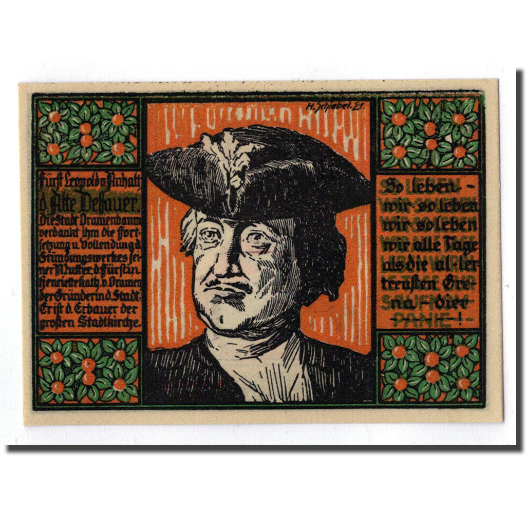Banknote, Germany, Oranienbaum, 50 Pfennig, personnage 1, 1922, 1922-03-31
