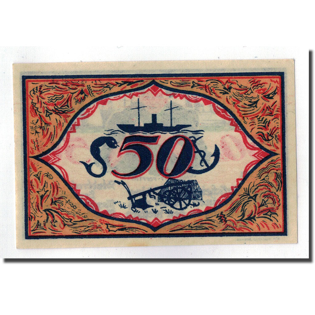 Banknote, Germany, Bremerhaven, 50 Pfennig, personnage, 1921, UNC(63)
