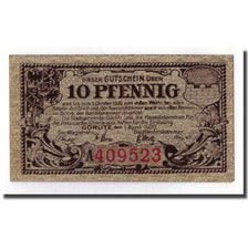Banknote, Germany, Gorlitz, 10 Pfennig, escalier, 1920, 1920-04-01, UNC(63)