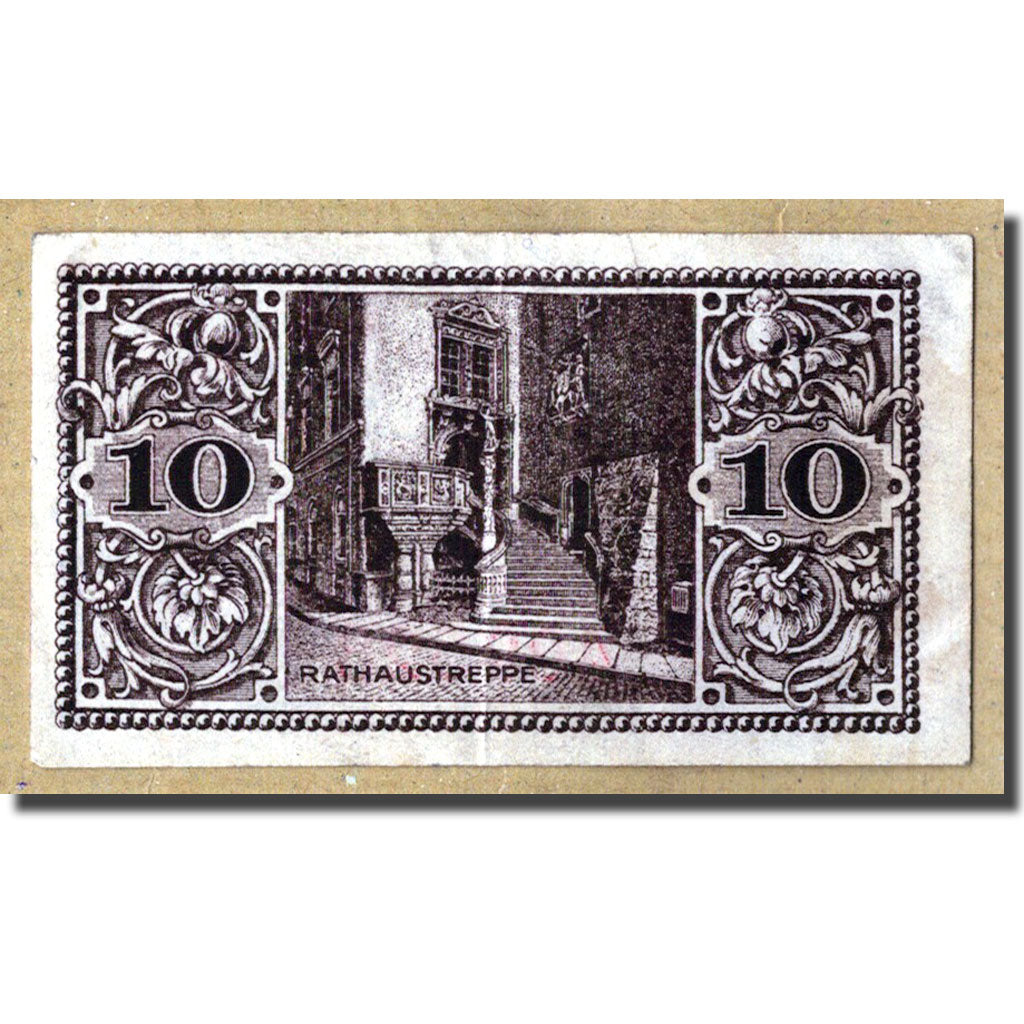 Banknote, Germany, Gorlitz, 10 Pfennig, escalier, 1920, 1920-04-01, UNC(63)
