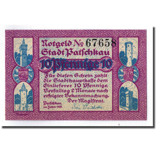 Banconote, Germania, Patschkau, 10 Pfennig, Eglise, 1921, SPL, Mehl:1052.1