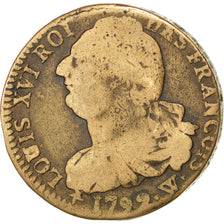 FRANCE, 2 sols françois, 2 Sols, 1792, Lille, KM #603.16, VF(20-25), Bronze, G..